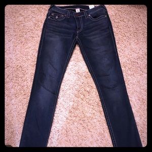 True Religion low rise dark skinny jean